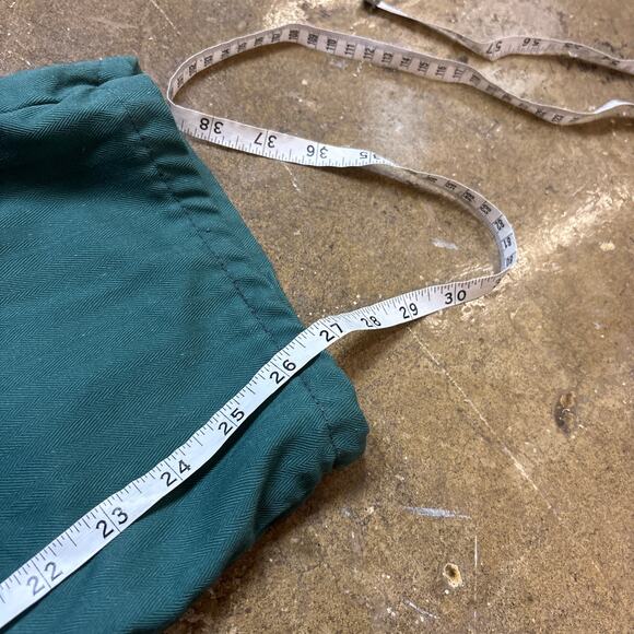 Vintage 60s Penneys Big Mac Herringbone Overalls Size 36S Green - Picture 6 of 10